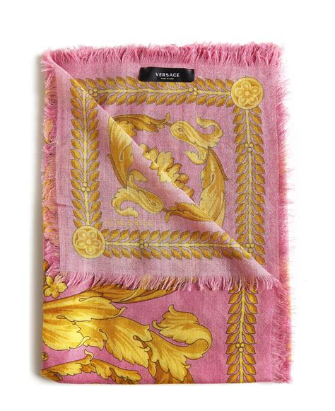 Versace Scarf Pink Bows keys 19 69 Milano Alber Zoran purple 